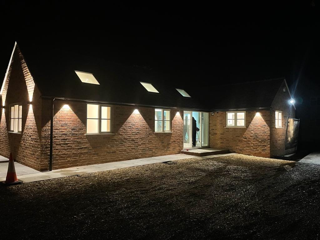 New Home Extension Night Photo